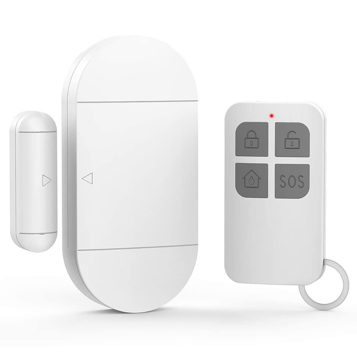 HASTHIP Home Security Window & Door Alarm Bell Sensor Door Window Burglar Alarm 130db,Burglar Alert Sensor with Remote Control,3 Alarm Sounds,Nail Free Installation Home Security System HASTHIP Home Security Window & Door Alarm Bell Sensor Door Window Burglar Alarm 130db,Burglar Alert Sensor with Remote Control,3 Alarm Sounds,Nail Free Installation Home Security System